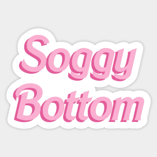 Soggy Bottom - doll font Sticker